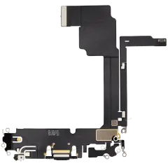 Charging Port Flex Cable For iPhone 15 Pro Max (Used OEM Pull) (Black Titanium)