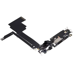 Charging Port Flex Cable For iPhone 15 Pro Max (Used OEM Pull) (Black Titanium)