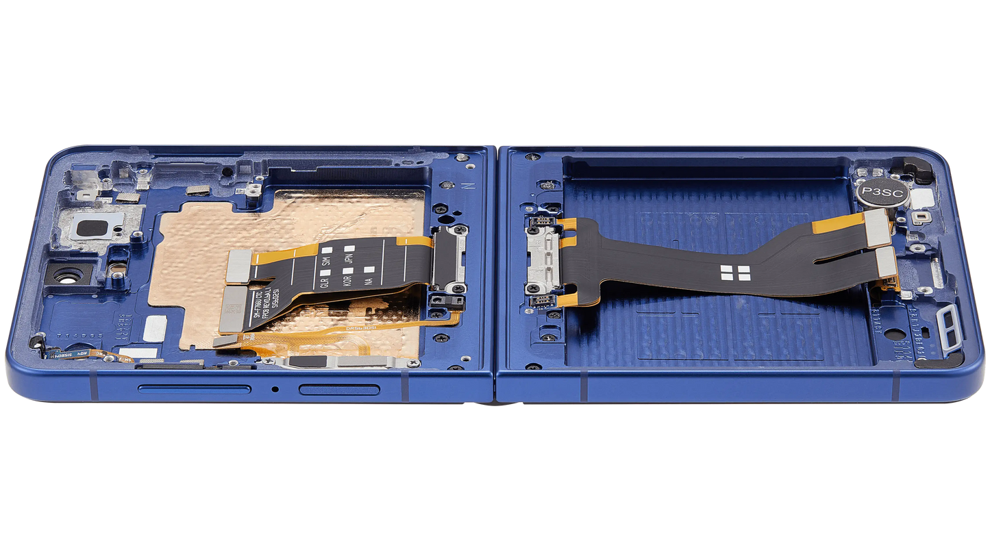 Inner OLED Assembly With Frame For Samsung Galaxy Z Flip 7 5G (US & International) (Refurbished) (Blue Shadow) - Replacement iPhone Parts