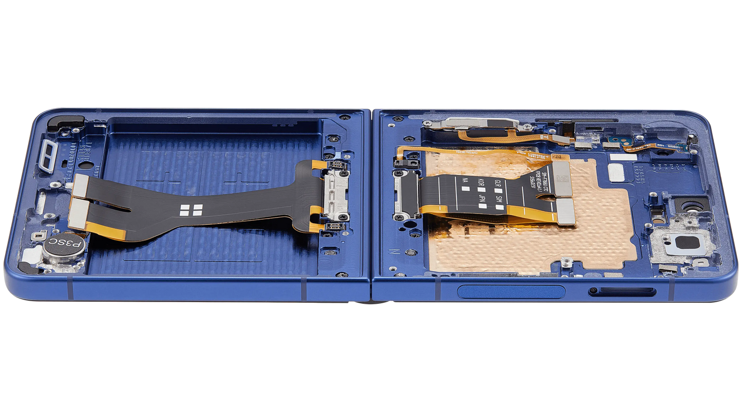 Inner OLED Assembly With Frame For Samsung Galaxy Z Flip 7 5G (US & International) (Refurbished) (Blue Shadow) - Replacement iPhone Parts