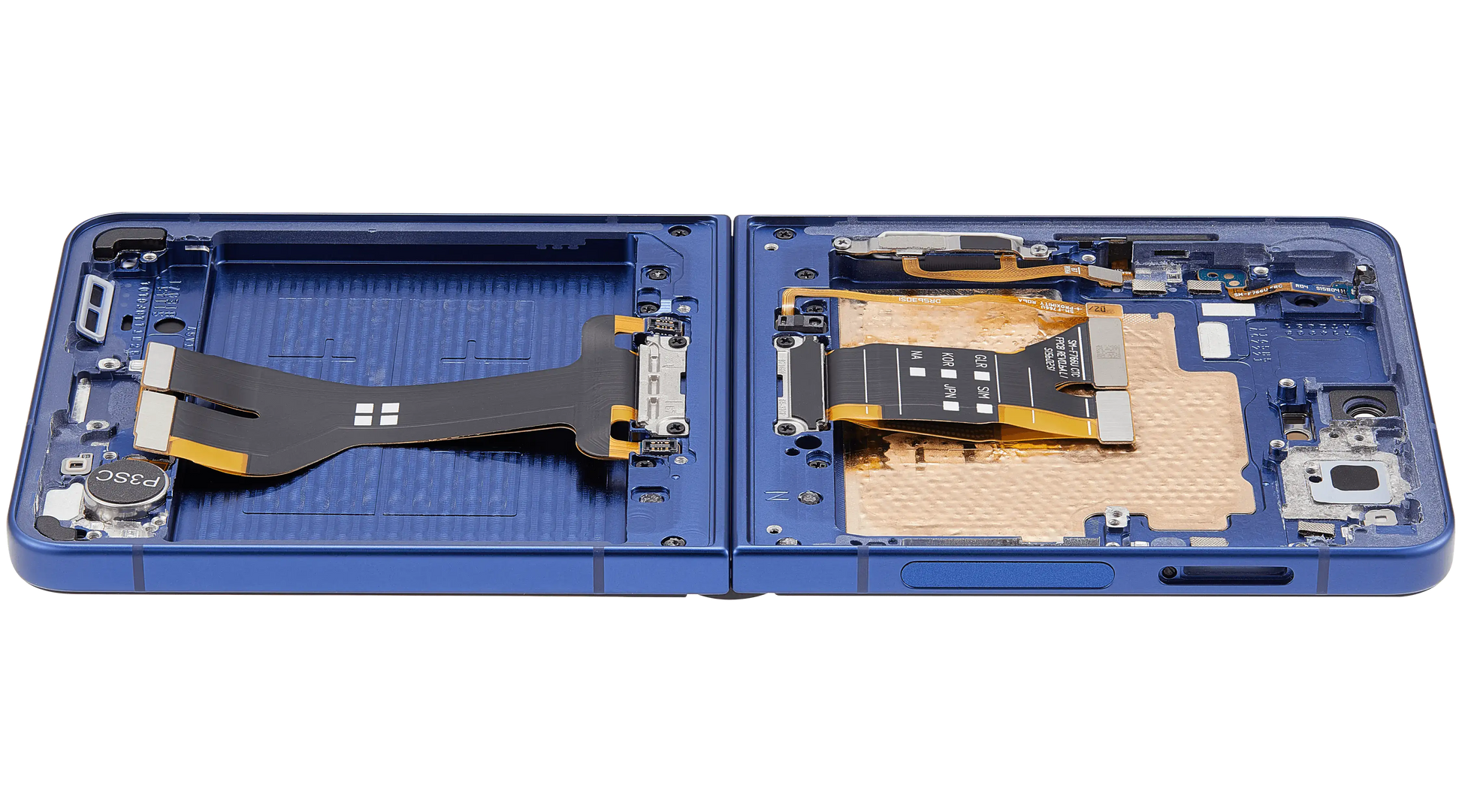 Inner OLED Assembly With Frame For Samsung Galaxy Z Flip 7 5G (US & International) (Refurbished) (Blue Shadow) - Replacement iPhone Parts