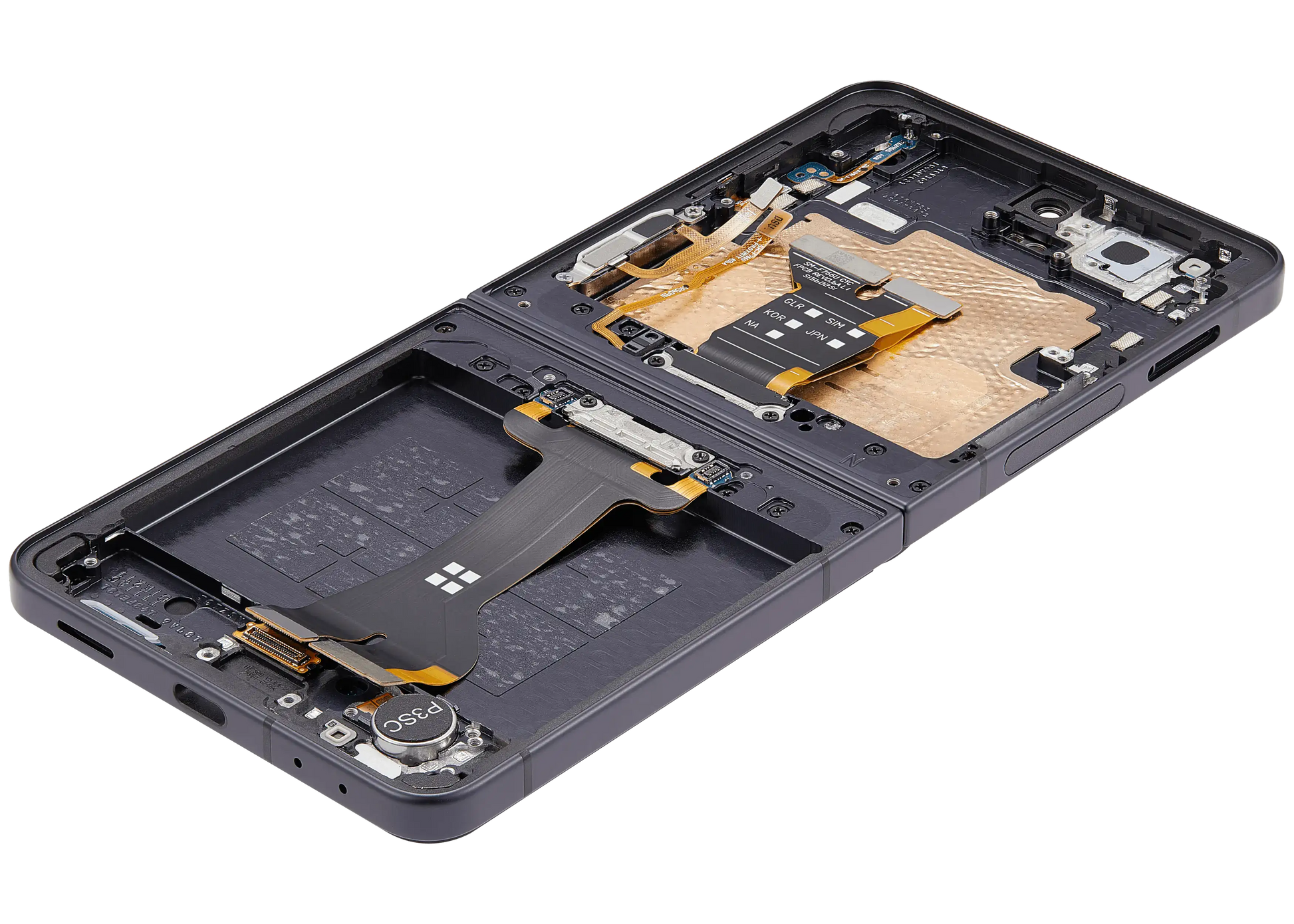 Inner OLED Assembly With Frame For Samsung Galaxy Z Flip 7 5G (US & International) (Refurbished) (Jet Black) - Replacement iPhone Parts