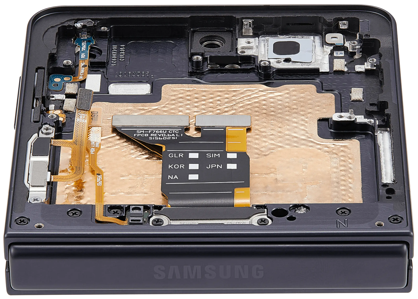 Inner OLED Assembly With Frame For Samsung Galaxy Z Flip 7 5G (US & International) (Refurbished) (Jet Black) - Replacement iPhone Parts