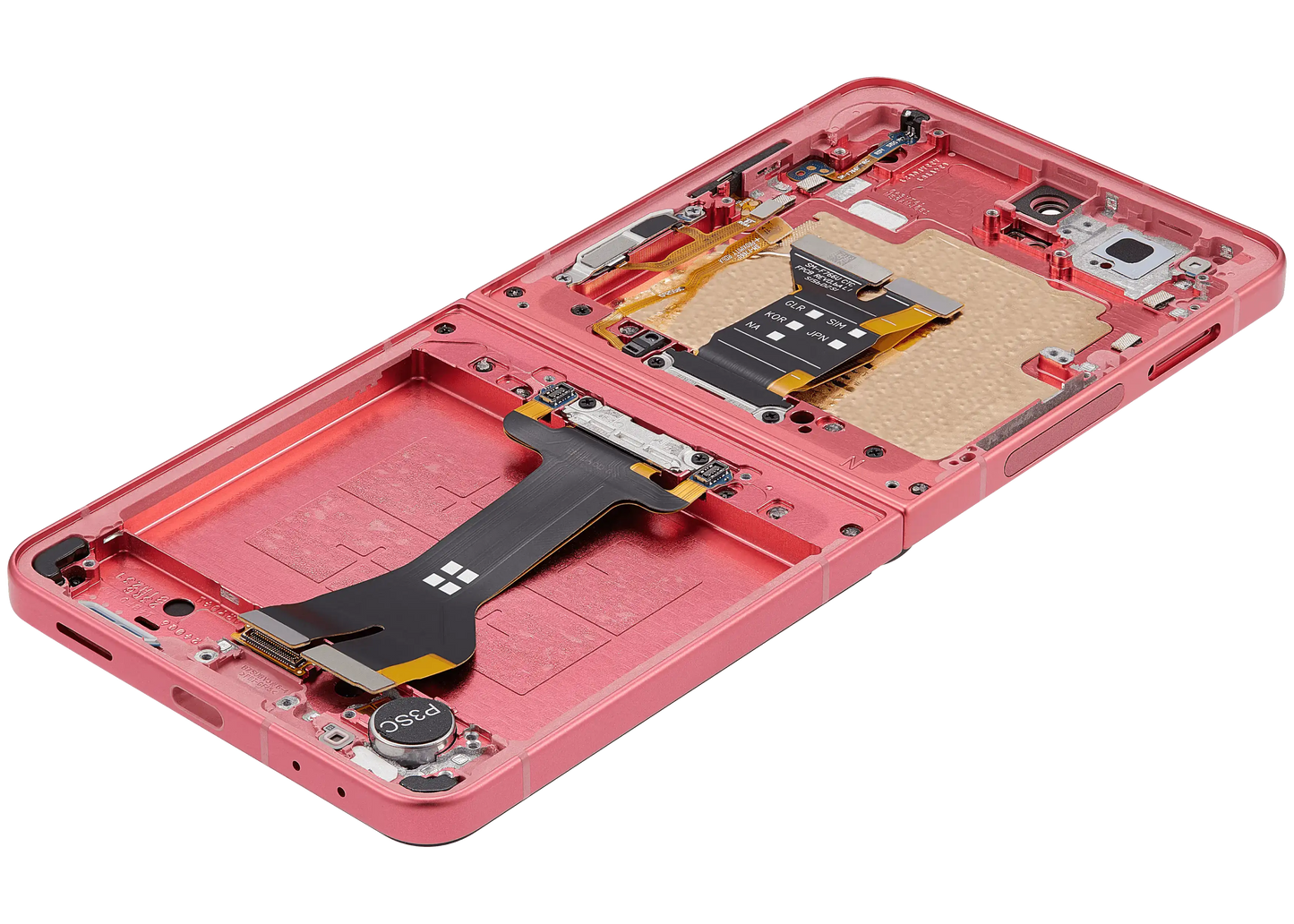 Inner OLED Assembly With Frame For Samsung Galaxy Z Flip 7 5G (US & International) (Refurbished) (Coral Red) - Replacement iPhone Parts