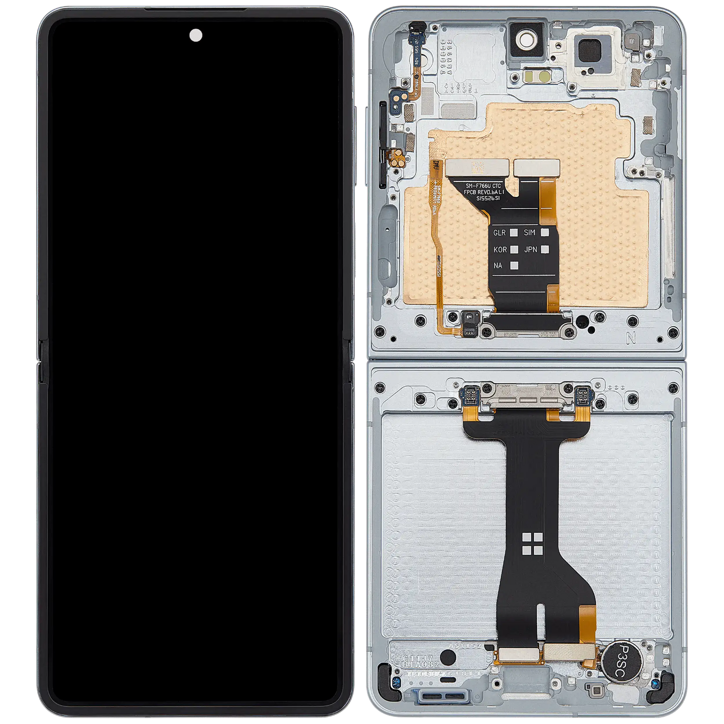 Inner OLED Assembly With Frame For Samsung Galaxy Z Flip 7 5G (US & International) (Refurbished) (Mint) - Replacement iPhone Parts