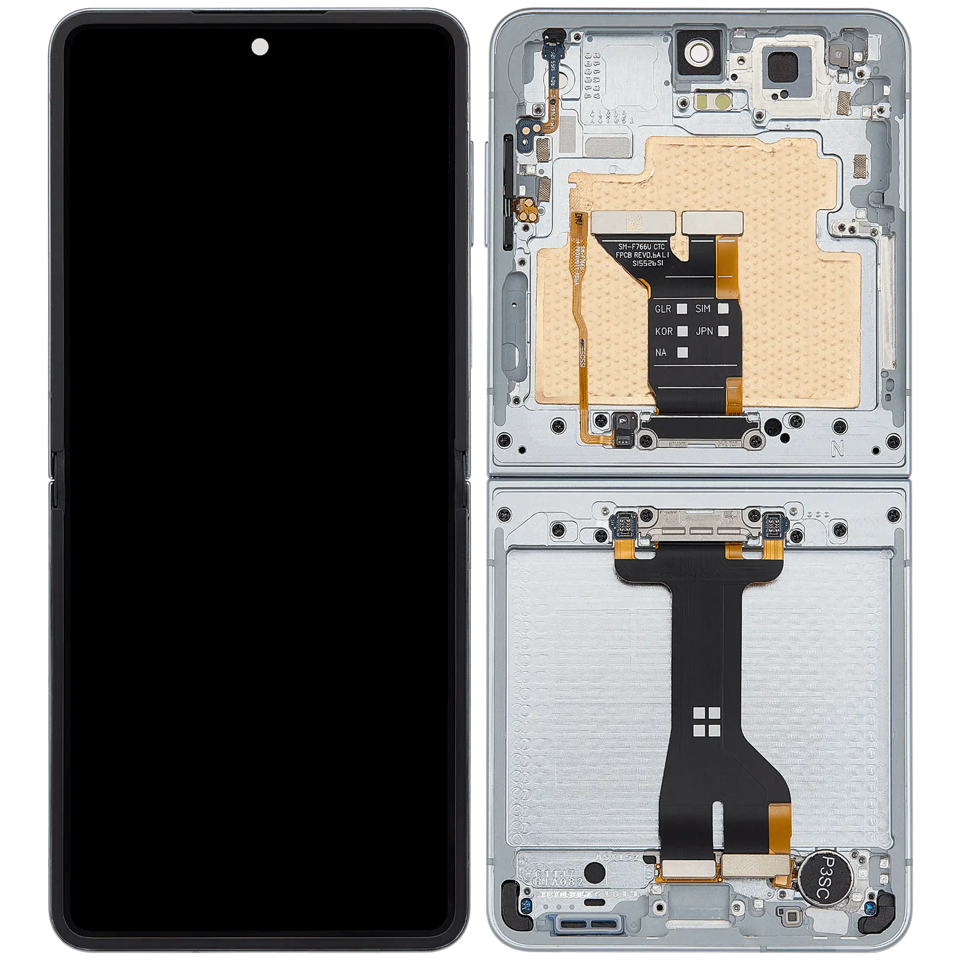 Inner OLED Assembly With Frame For Samsung Galaxy Z Flip 7 5G (US & International) (Refurbished) (Mint) - Replacement iPhone Parts