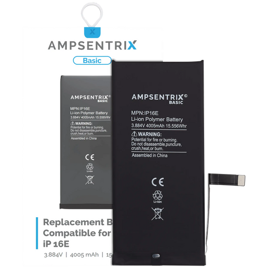 Replacement Battery For iPhone 16e / 17e (AmpSentrix Basic) - product image 1