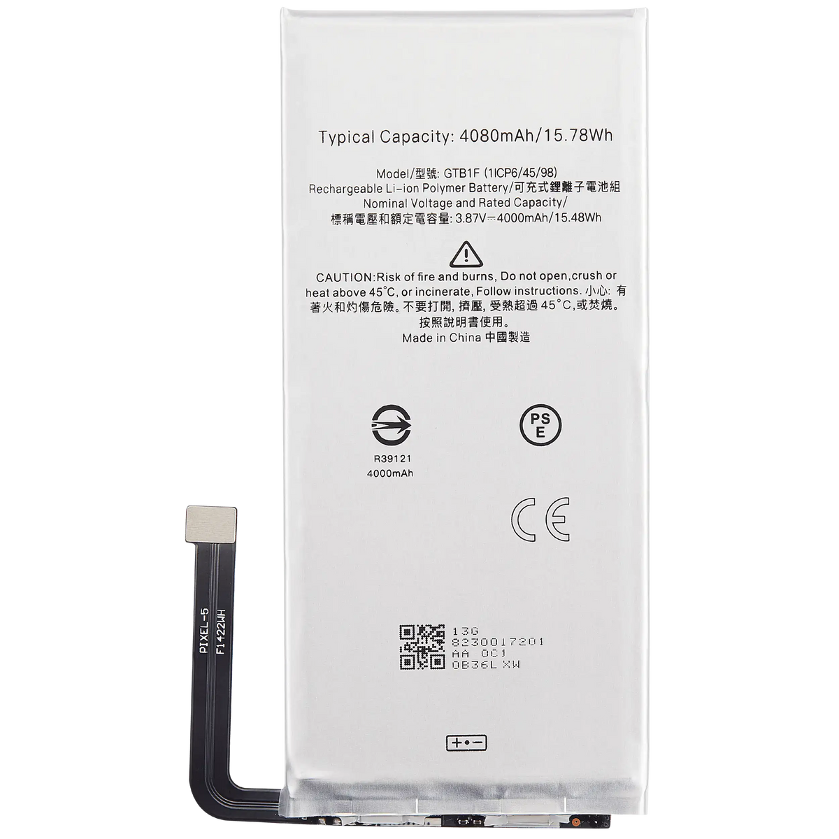Replacement Battery For Google Pixel 5 (GTB1F) - replacement part product view