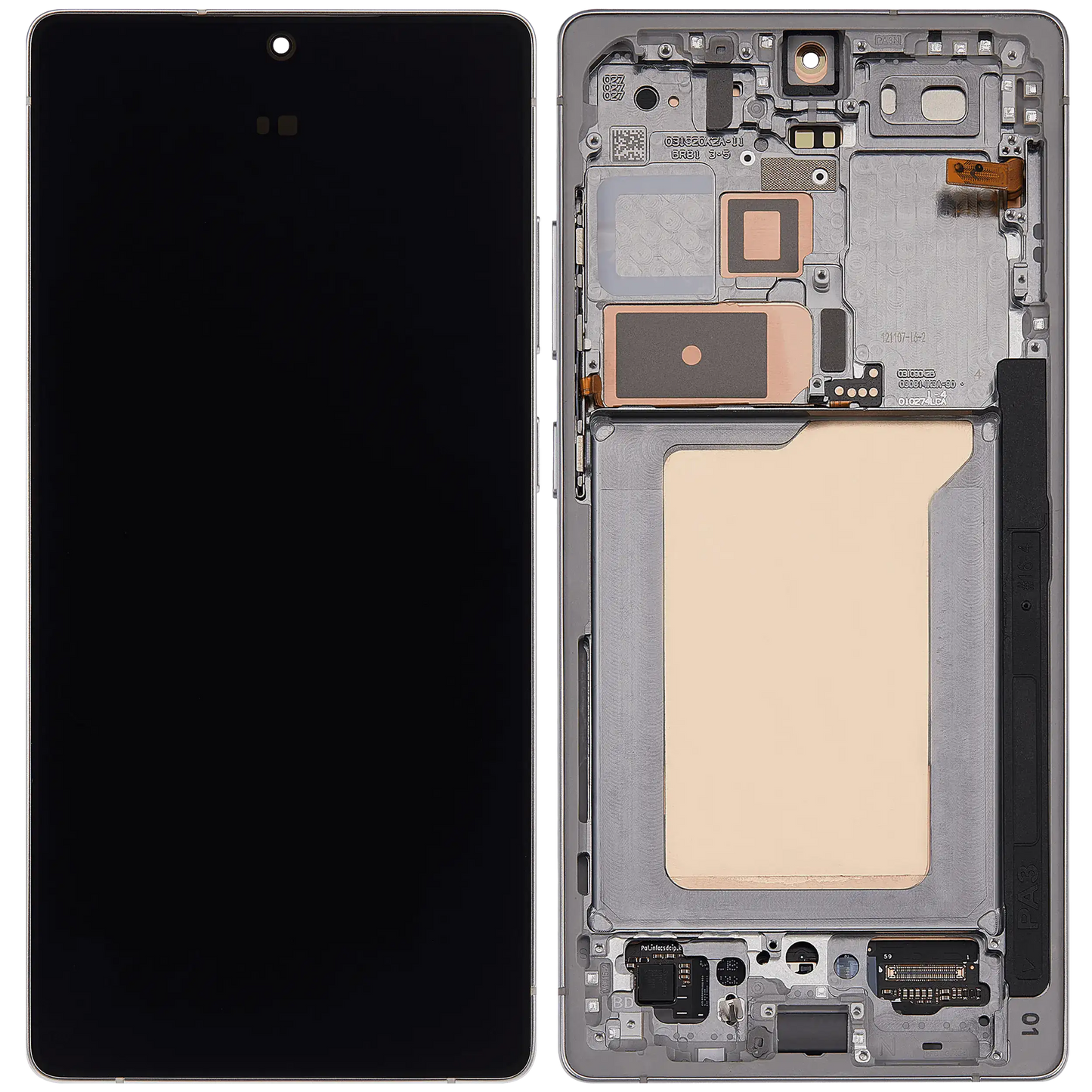 OLED Assembly With Frame For Samsung Galaxy S25 Ultra 5G (US & International) (Aftermarket Plus) (120Hz) (Titanium White Silver)