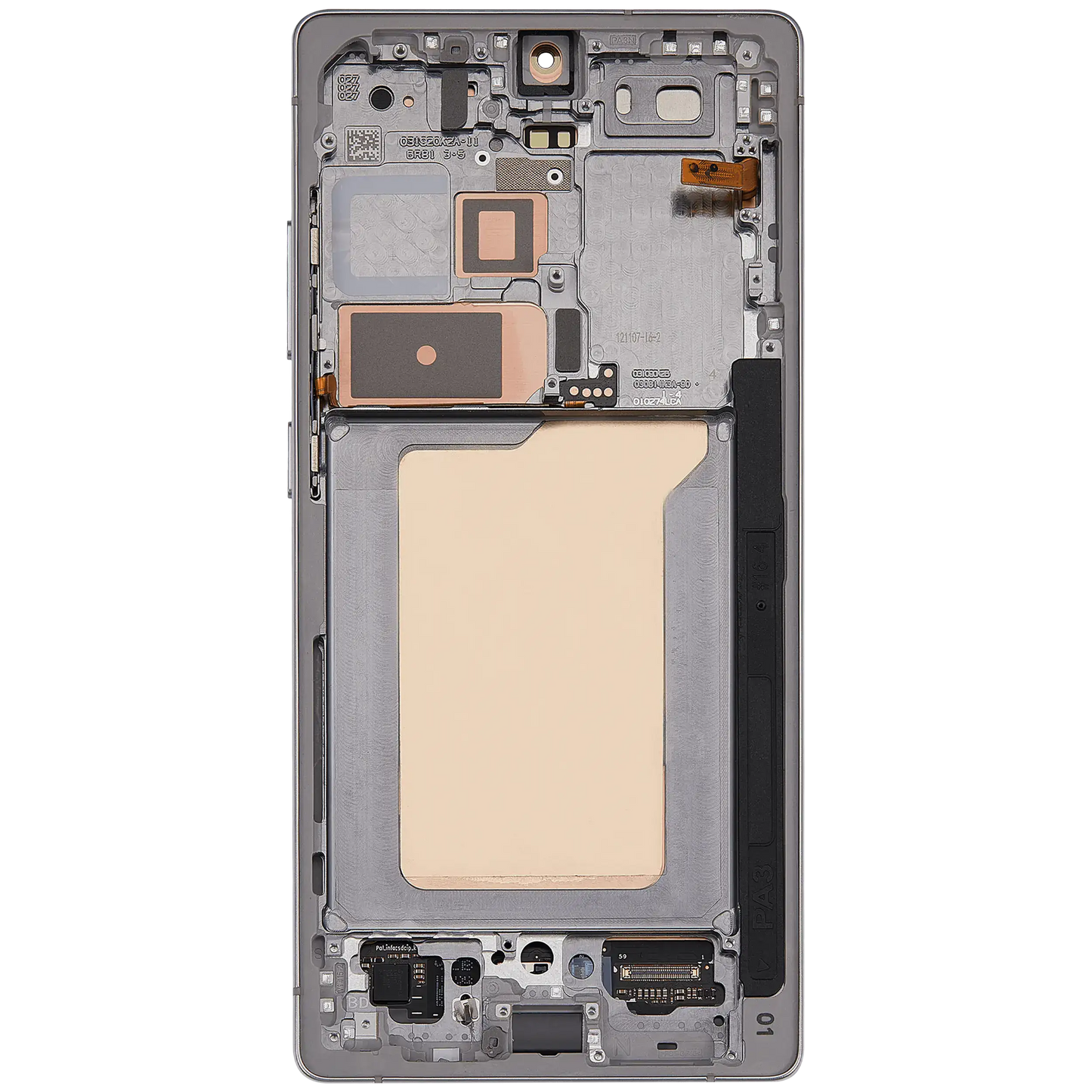 OLED Assembly With Frame For Samsung Galaxy S25 Ultra 5G (US & International) (Aftermarket Plus) (120Hz) (Titanium White Silver)
