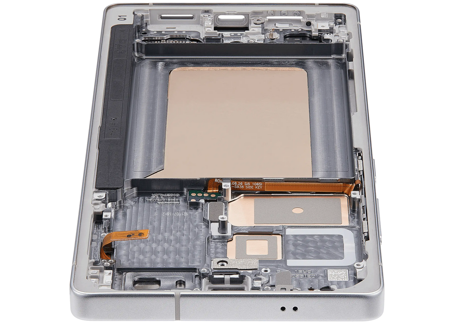 OLED Assembly With Frame For Samsung Galaxy S25 Ultra 5G (US & International) (Aftermarket Plus) (120Hz) (Titanium White Silver)