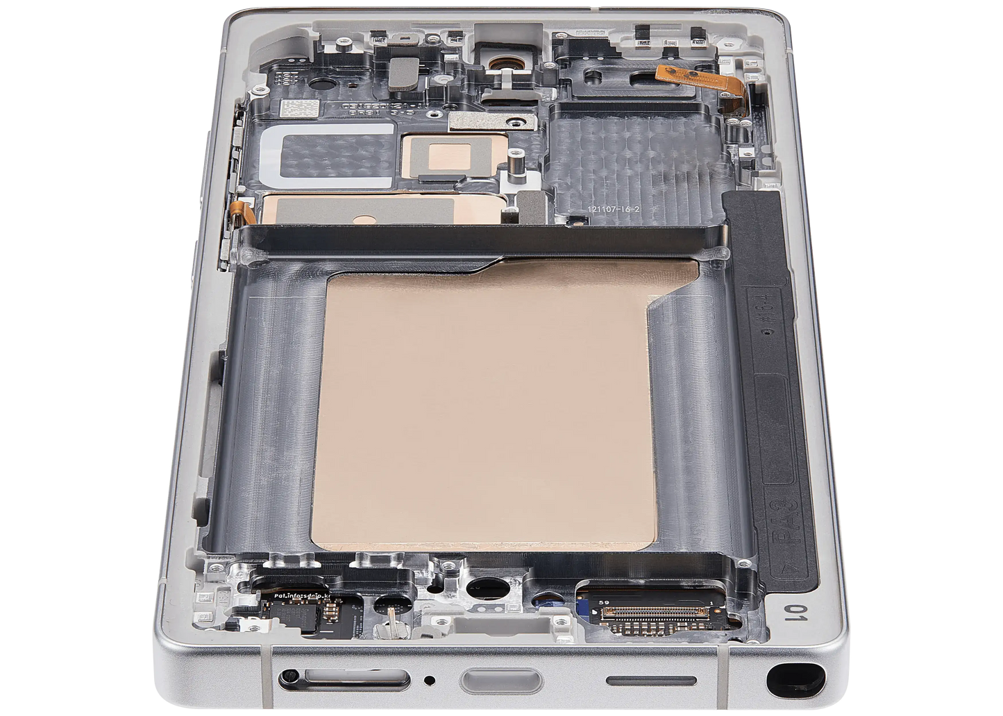 OLED Assembly With Frame For Samsung Galaxy S25 Ultra 5G (US & International) (Aftermarket Plus) (120Hz) (Titanium White Silver)