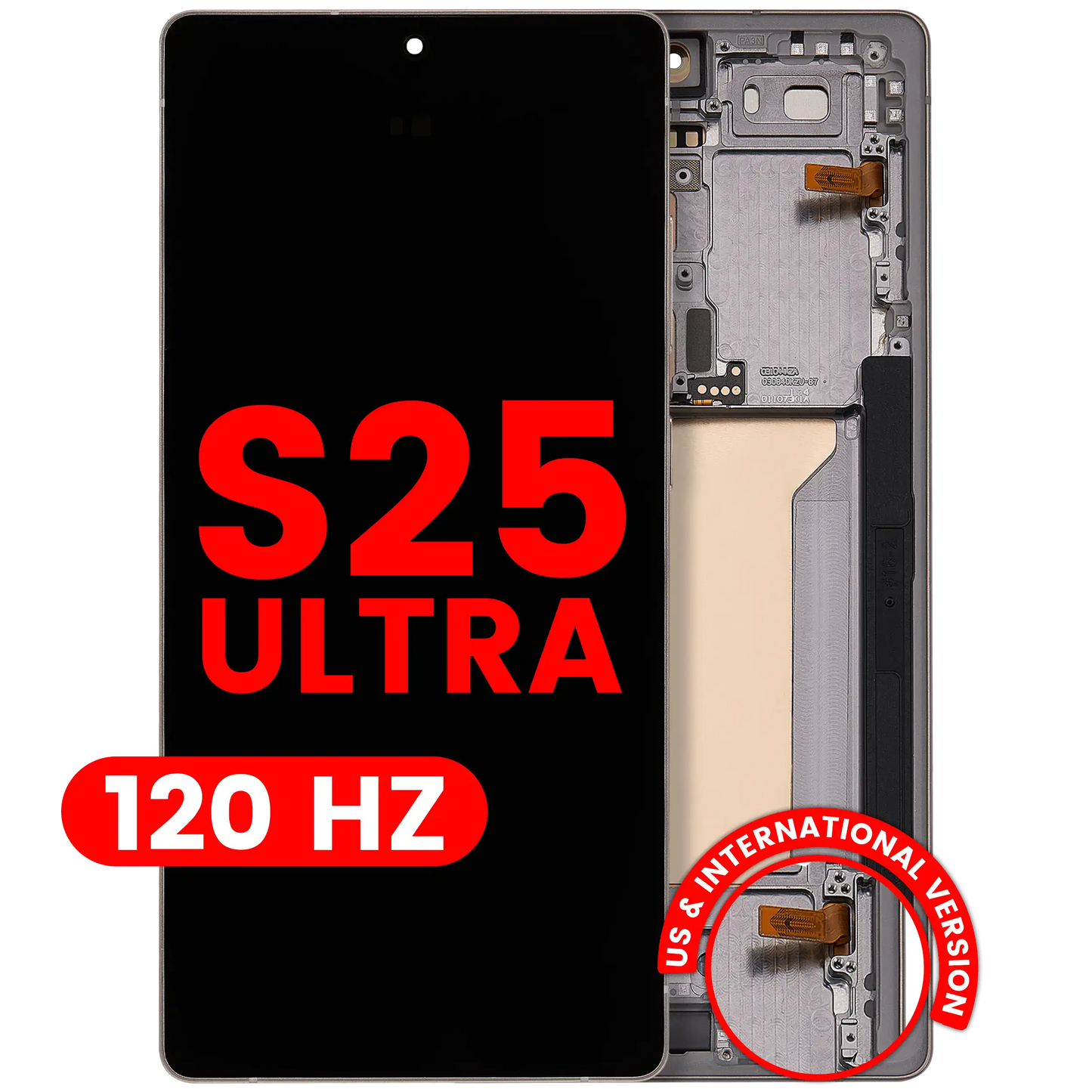 OLED Assembly With Frame For Samsung Galaxy S25 Ultra 5G (US & International) (Aftermarket Plus) (120Hz) (Titanium Pink Gold / Jade Green / Grey)