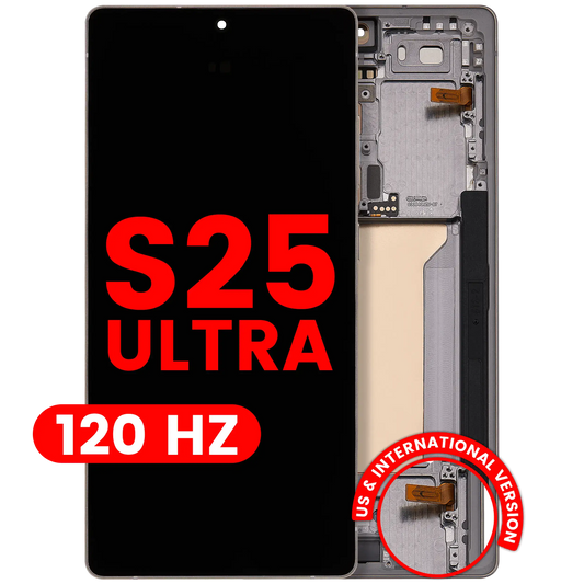 OLED Assembly With Frame For Samsung Galaxy S25 Ultra 5G (US & International) (Aftermarket Plus) (120Hz) (Titanium Pink Gold / Jade Green / Grey)