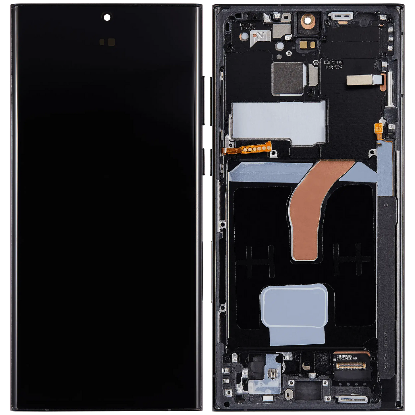 OLED Assembly With Frame For Samsung Galaxy S22 Ultra 5G (US & International Version) (Aftermarket Plus) (120Hz) (Graphite / Sky Blue / Red)