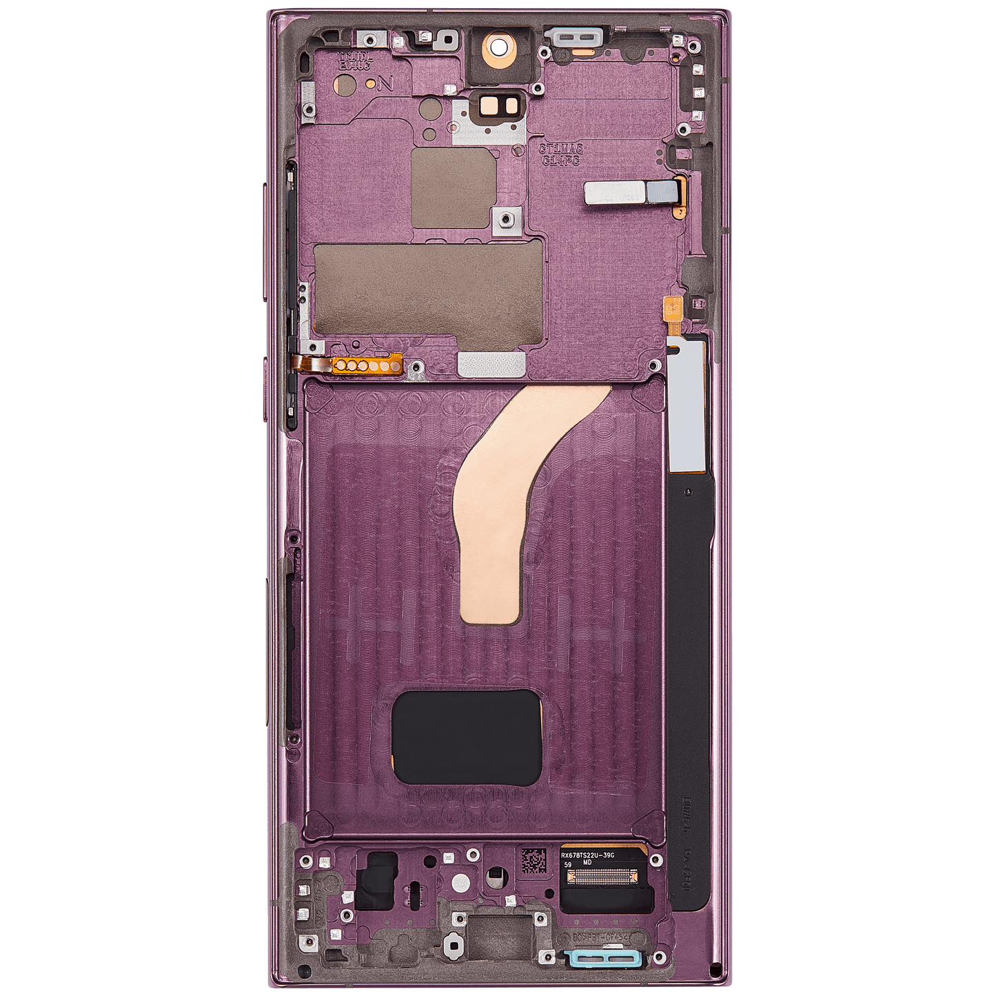 OLED Assembly With Frame For Samsung Galaxy S22 Ultra 5G (US & International Version) (Aftermarket Plus) (120Hz) (Burgundy)