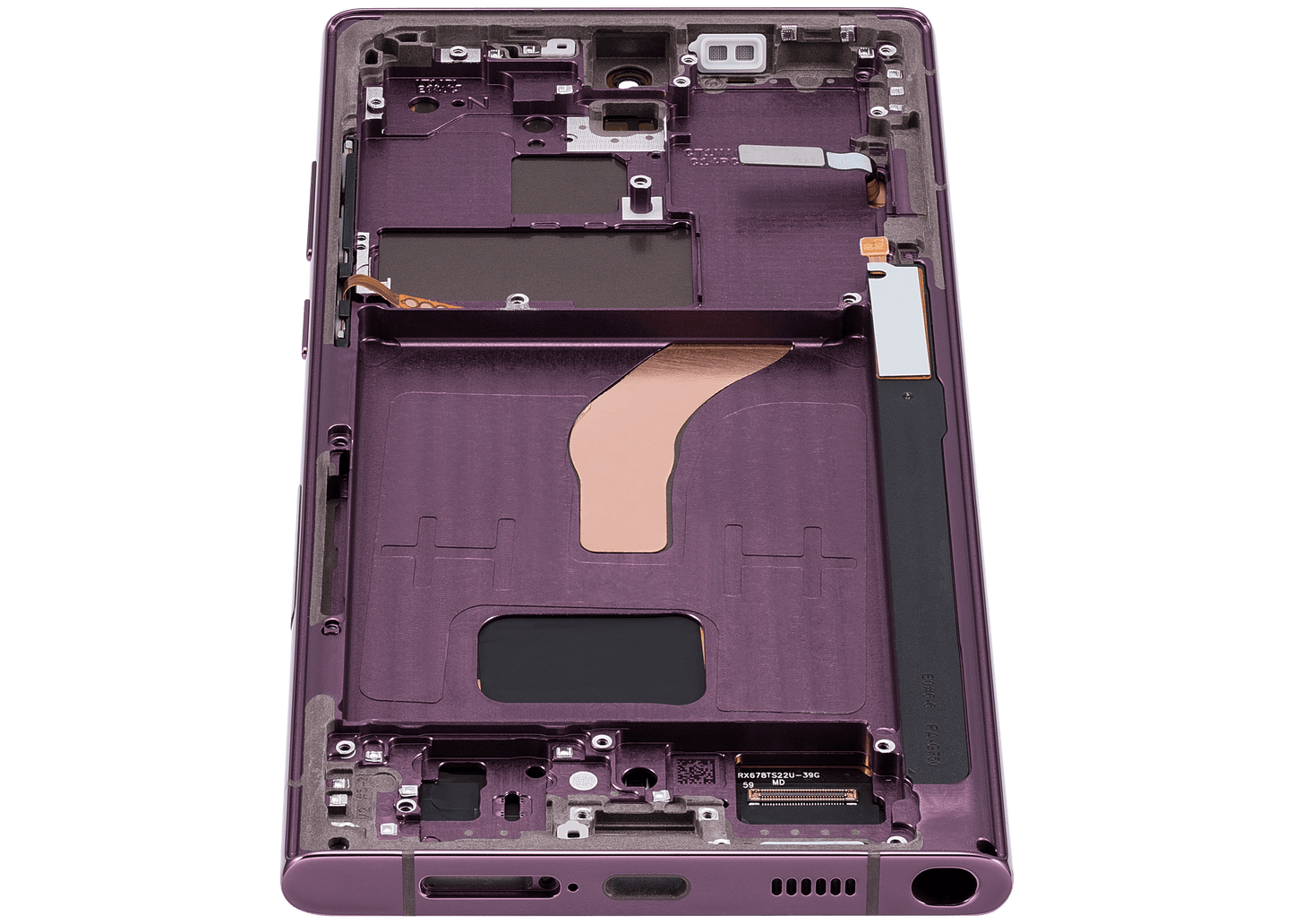 OLED Assembly With Frame For Samsung Galaxy S22 Ultra 5G (US & International Version) (Aftermarket Plus) (120Hz) (Burgundy)