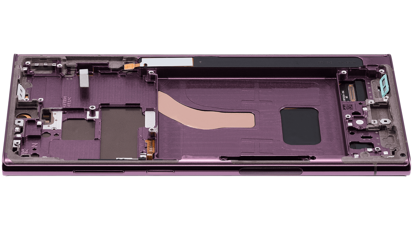 OLED Assembly With Frame For Samsung Galaxy S22 Ultra 5G (US & International Version) (Aftermarket Plus) (120Hz) (Burgundy)