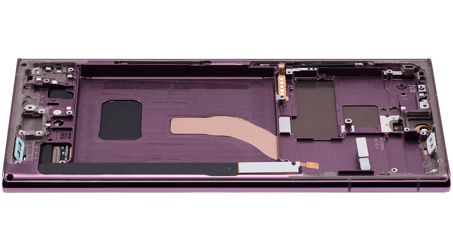 OLED Assembly With Frame For Samsung Galaxy S22 Ultra 5G (US & International Version) (Aftermarket Plus) (120Hz) (Burgundy)