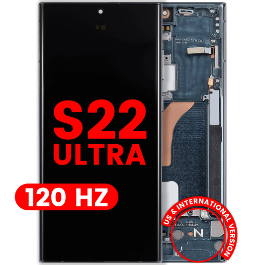 OLED Assembly With Frame For Samsung Galaxy S22 Ultra 5G (US & International Version) (Aftermarket Plus) (120Hz) (Green)