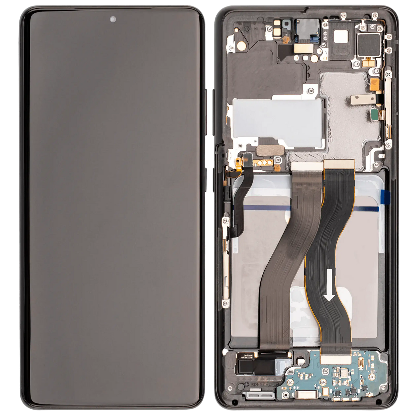 OLED Assembly With Frame For Samsung Galaxy S21 Ultra 5G (Aftermarket Plus) (120Hz) (Phantom Black)