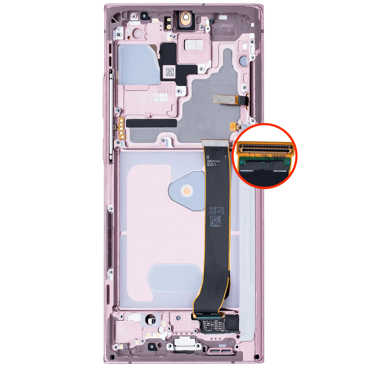 OLED Assembly With Frame For Samsung Galaxy Note 20 Ultra 5G (Aftermarket Plus) (120Hz) (Mystic Bronze)