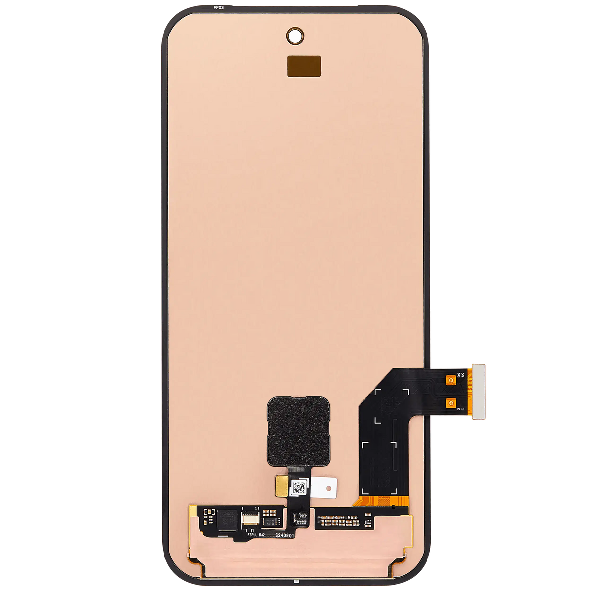 OLED Assembly Without Frame (With Fingerprint Sensor) For Google Pixel 9A (Used ORM Pull : Grade B) (All Colors) - replacement component detail view