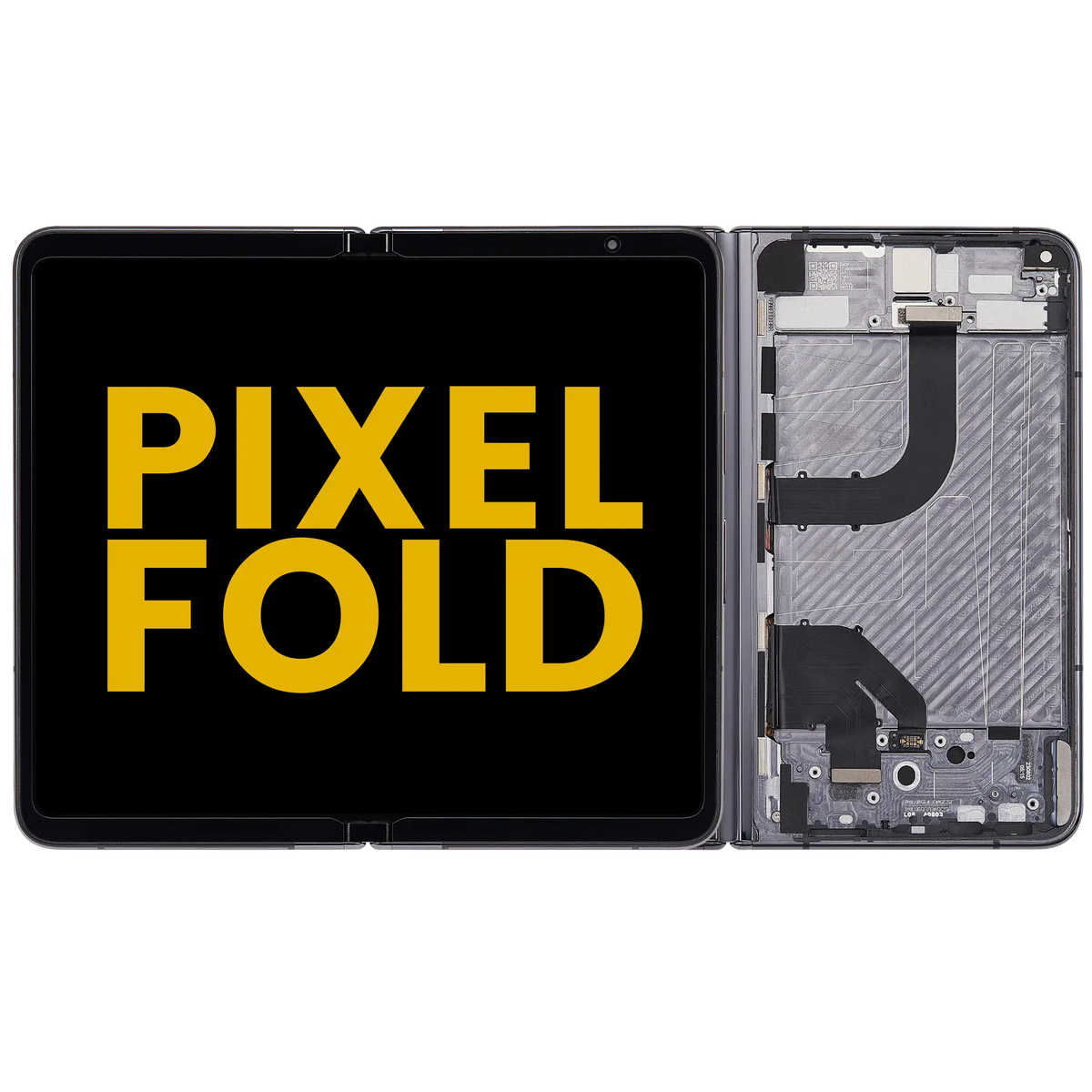 Inner Main OLED Assembly With Frame For Google Pixel Fold (Refurbished) (Obsidian Black) - replacement part product view