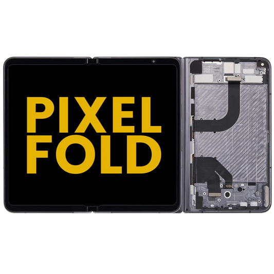 Inner Main OLED Assembly With Frame For Google Pixel Fold (Refurbished) (Obsidian Black) - replacement part product view