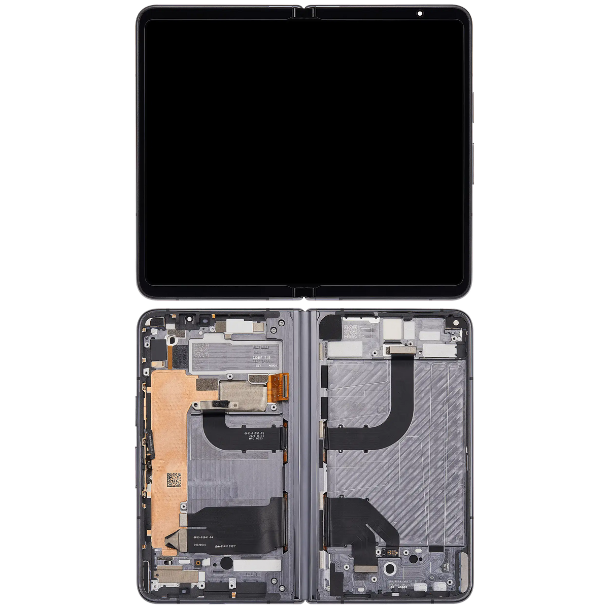 Inner Main OLED Assembly With Frame For Google Pixel Fold (Refurbished) (Obsidian Black) - replacement part secondary detail