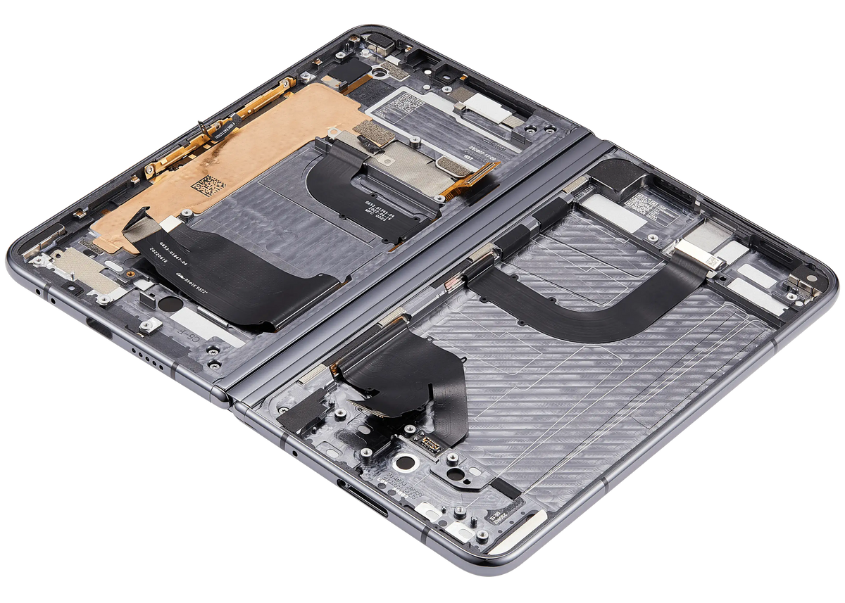 Inner Main OLED Assembly With Frame For Google Pixel Fold (Refurbished) (Obsidian Black) - repair component alternate view