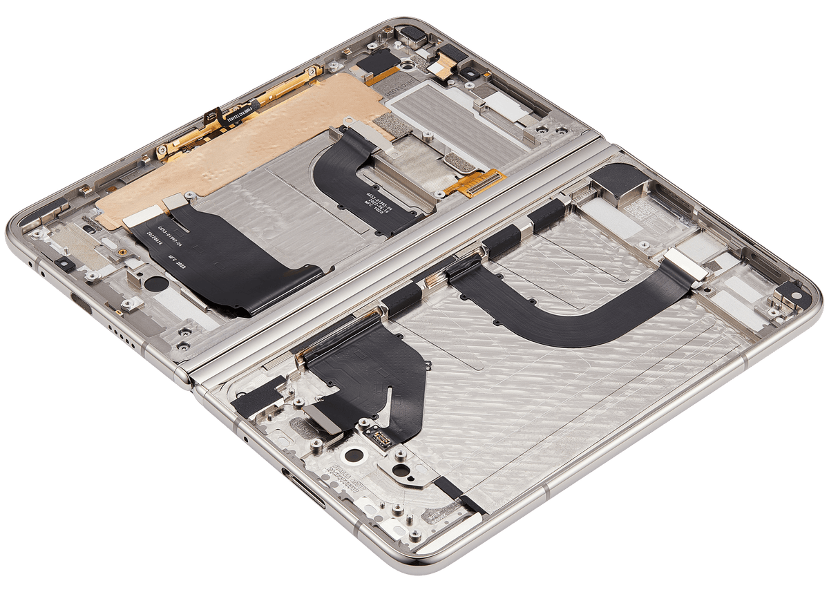 Built-In OLED Screen (Main Screen) Assembly (With Mid-Frame) For Google Pixel Fold (US and International Versions) (Refurbished) (Porcelain) - repair component alternate view