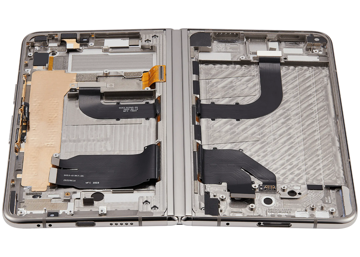 Built-In OLED Screen (Main Screen) Assembly (With Mid-Frame) For Google Pixel Fold (US and International Versions) (Refurbished) (Porcelain) - replacement component detail view