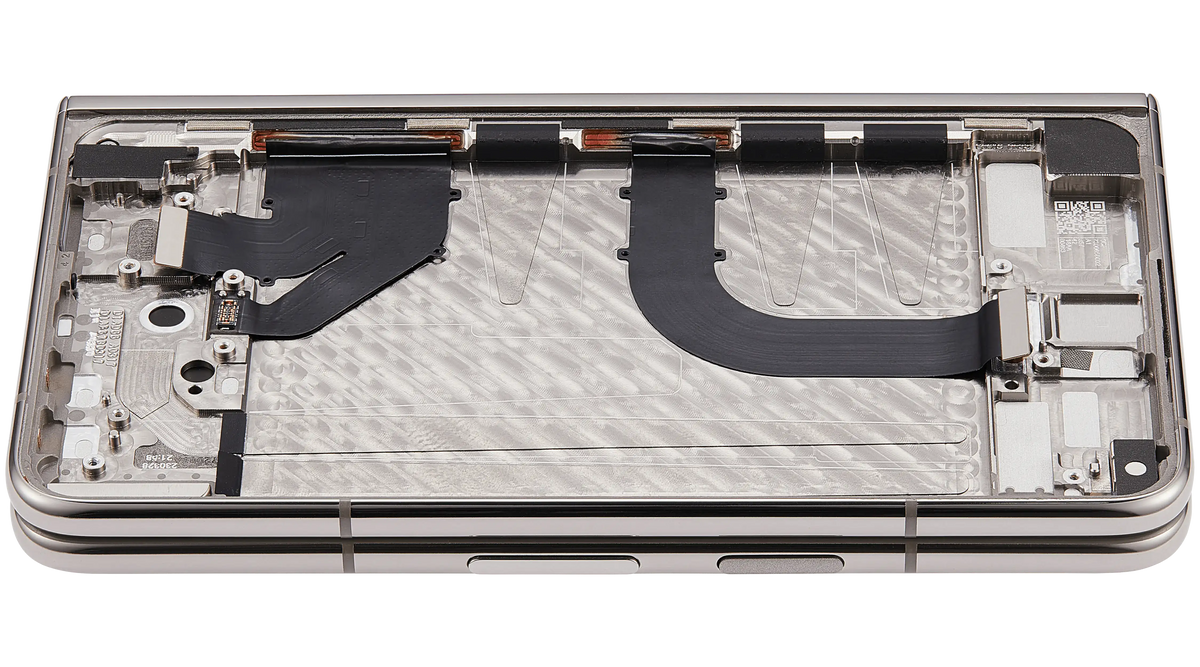 Built-In OLED Screen (Main Screen) Assembly (With Mid-Frame) For Google Pixel Fold (US and International Versions) (Refurbished) (Porcelain) - repair component detailed angle
