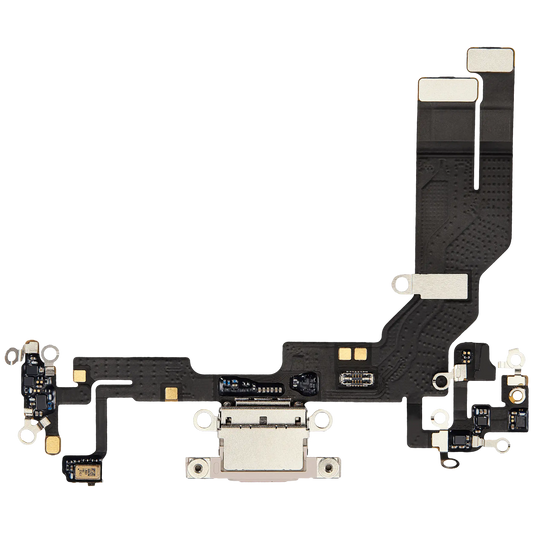 Charging Port Flex Cable For iPhone 16e / 17e (Aftermarket Plus) (Soft Pink) - product image 1