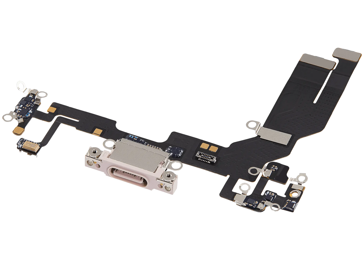 Charging Port Flex Cable For iPhone 16e / 17e (Aftermarket Plus) (Soft Pink) - product image 3