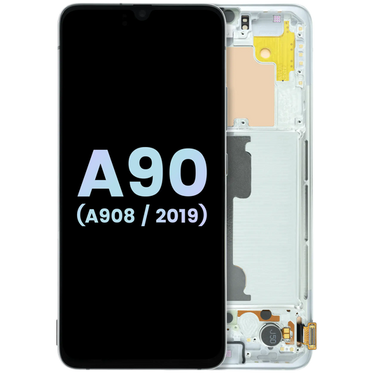 OLED Assembly With Frame For Samsung Galaxy A90 5G (A908 / 2019) (Service Pack) (White)