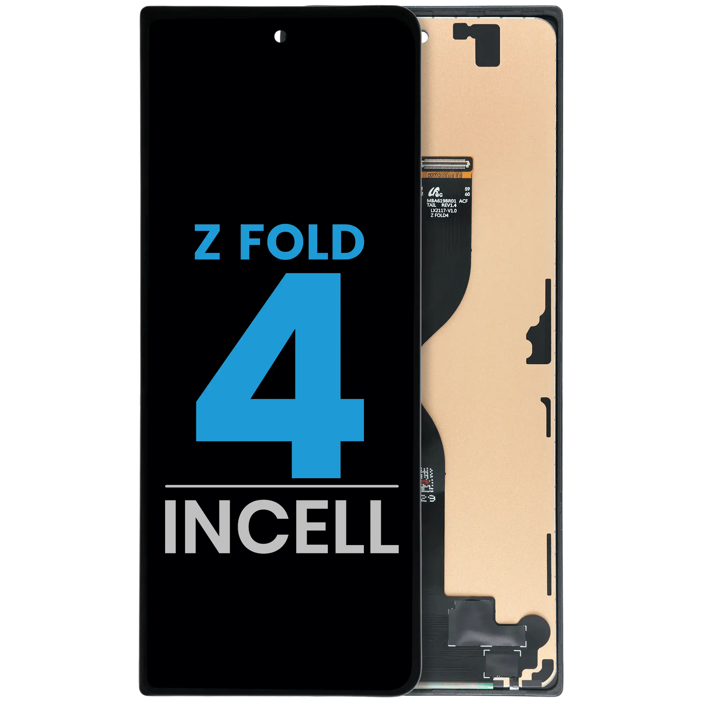 Outer LCD Assembly For Samsung Galaxy Z Fold 4 5G (Aftermarket : Incell) (All Colors) side angle