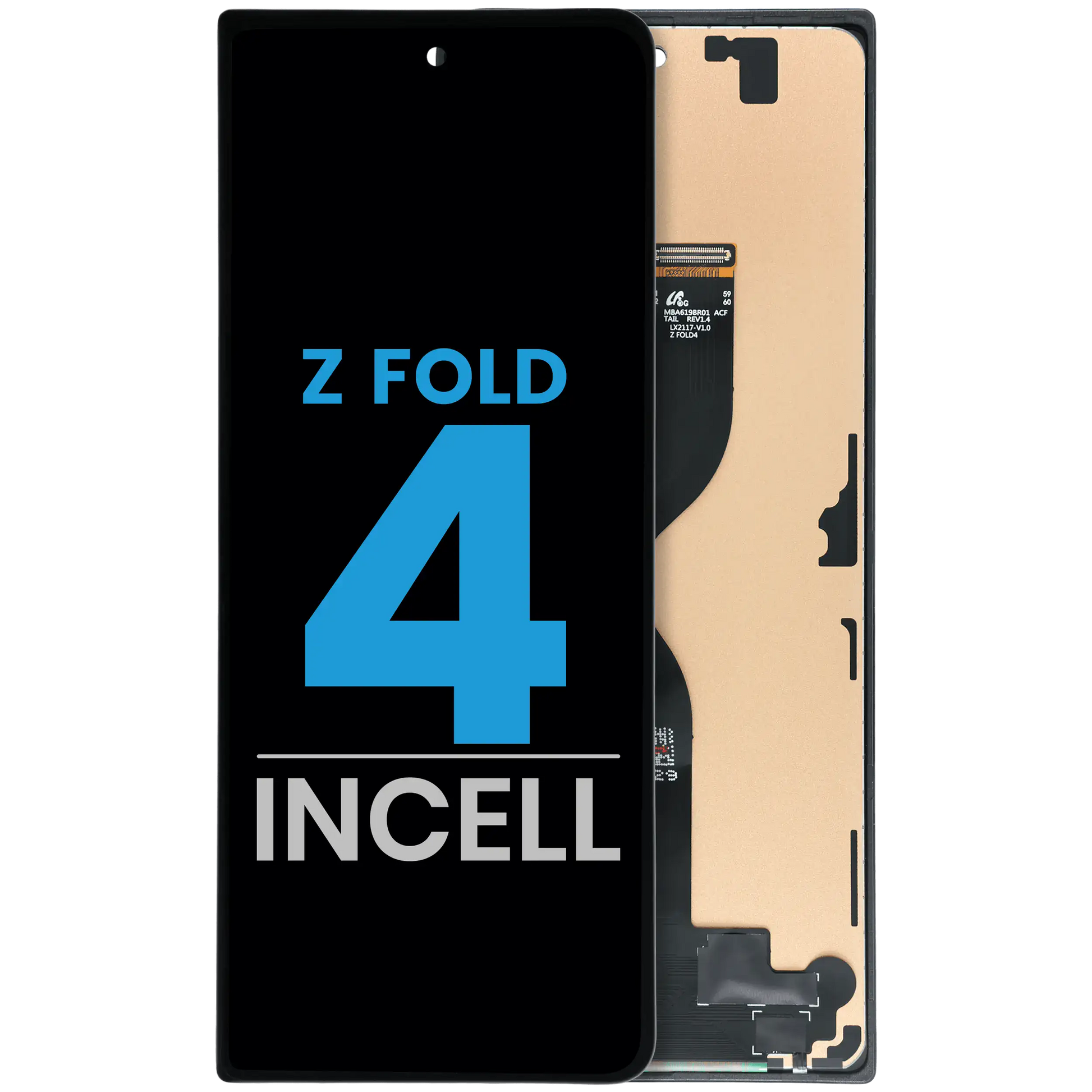 Outer LCD Assembly For Samsung Galaxy Z Fold 4 5G (Aftermarket : Incell) (All Colors) side angle