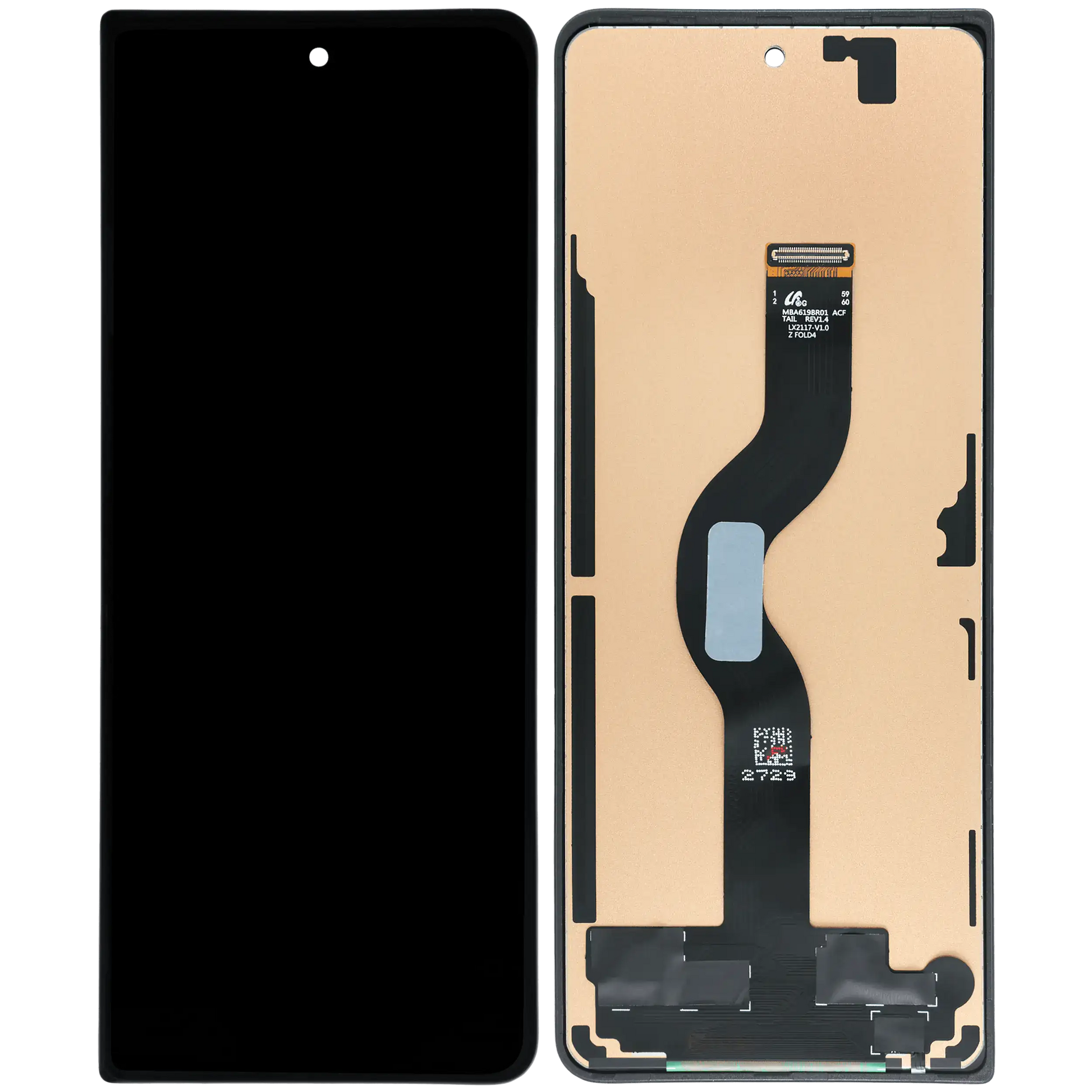 Detailed look at Outer LCD Assembly For Samsung Galaxy Z Fold 4 5G (Aftermarket : Incell) (All Colors) for repair