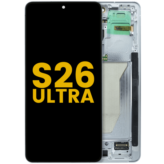 OLED Assembly With Frame For Samsung Galaxy S26 Ultra 5G (US & International) (Refurbished) (Silver Shadow)