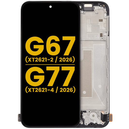 OLED Assembly With Frame For Motorola G67 (XT2621-2 / 2026) / G77 (XT2621-4 / 2026) (Refurbished) (All Colors) replacement part SKU 107182228262 image 1