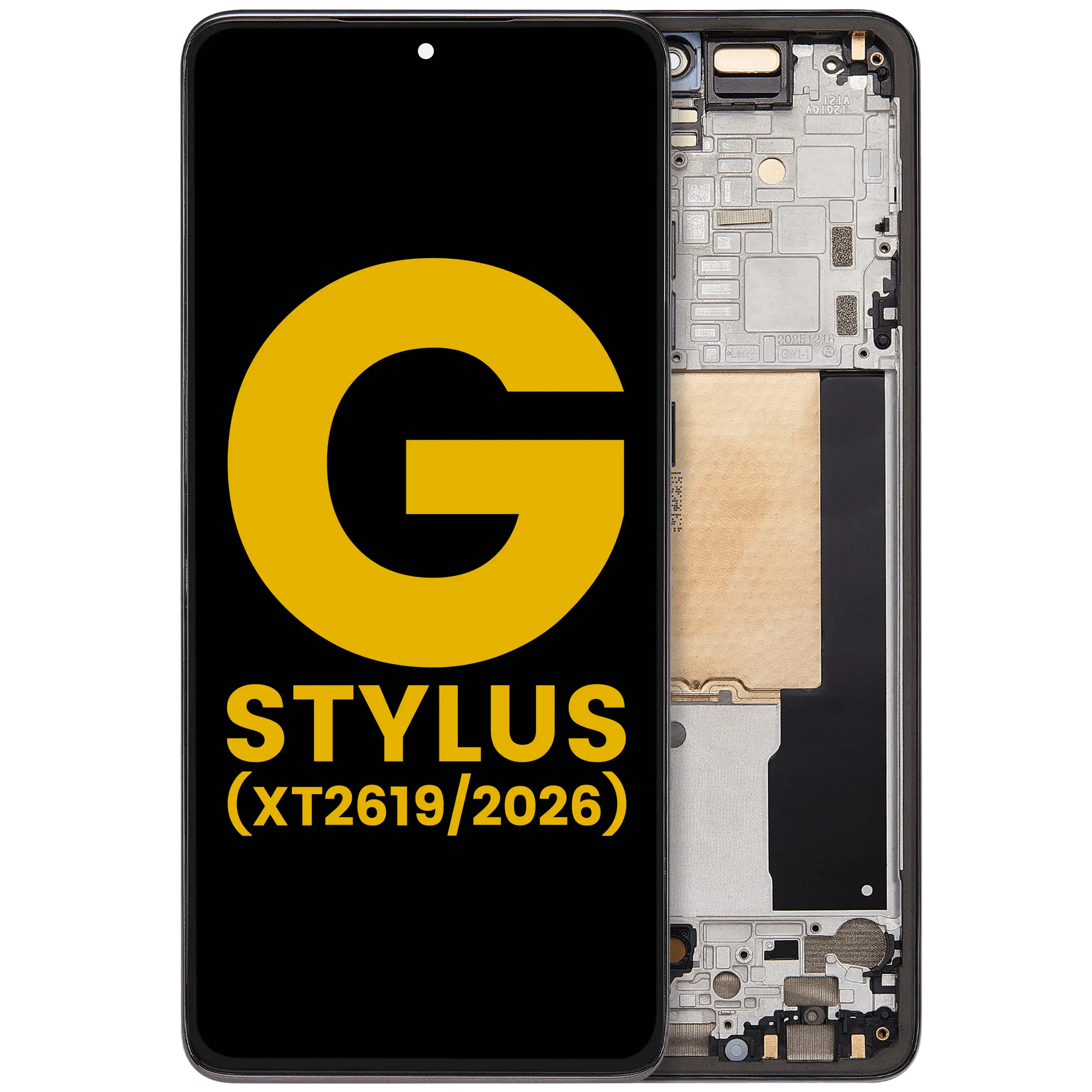 OLED Assembly With Frame Compatible For Motorola Moto G Stylus 5G (XT2619/2026) (Refurbished) (Coal Smoke) replacement part SKU 107182228094 image 1