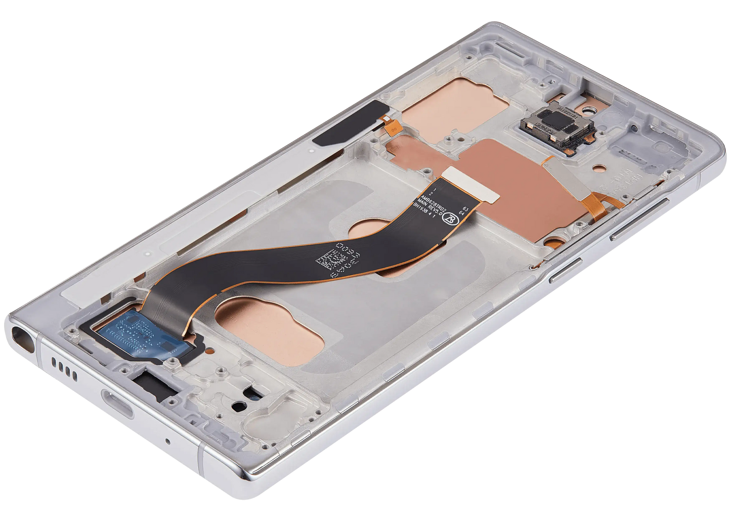 LCD Assembly With Frame (Without FingerPrint Sensor) For Samsung Galaxy Note 10 (US & International)(Aftermarket: Incell)(Aura Glow / Silver)