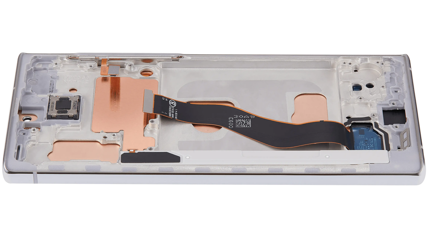 LCD Assembly With Frame (Without FingerPrint Sensor) For Samsung Galaxy Note 10 (US & International)(Aftermarket: Incell)(Aura Glow / Silver)