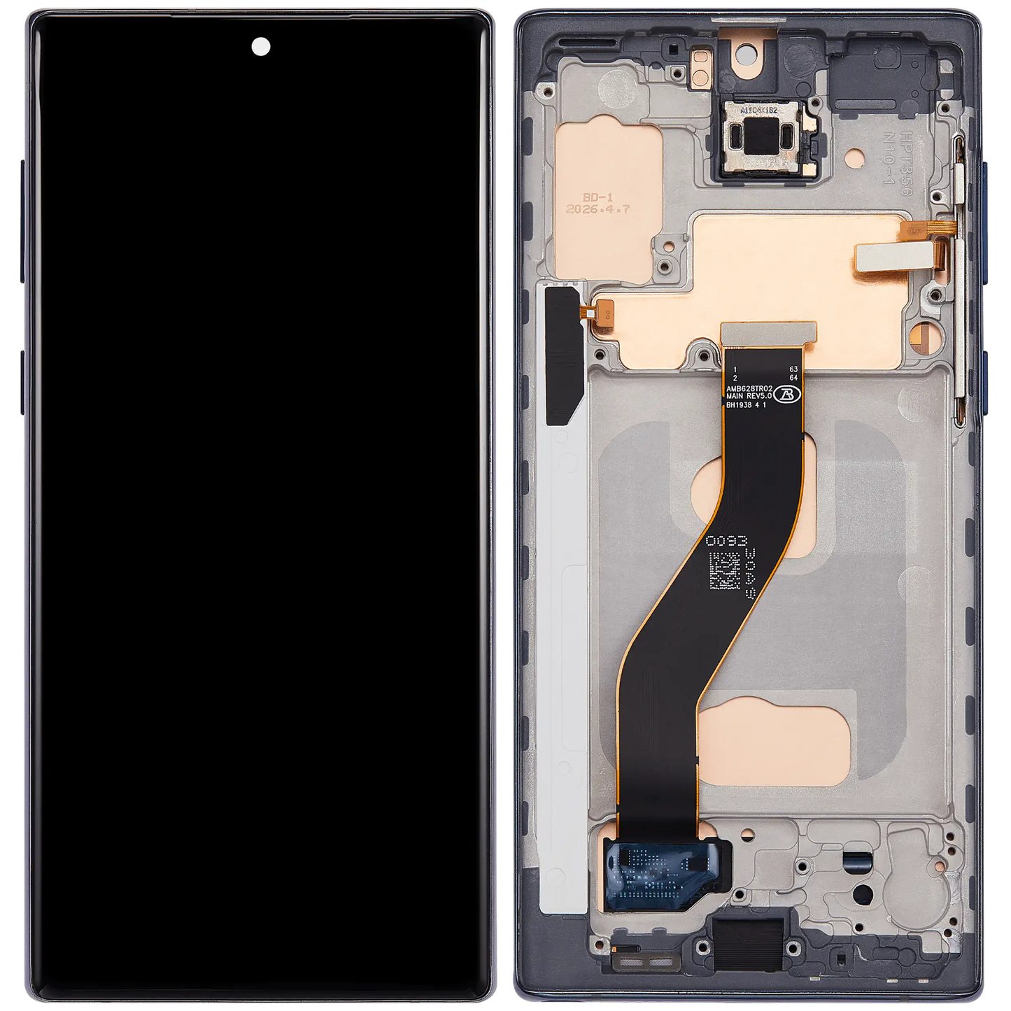 LCD Assembly With Frame (Without FingerPrint Sensor) For Samsung Galaxy Note 10 (US & International)(Aftermarket: Incell)(Aura Black)