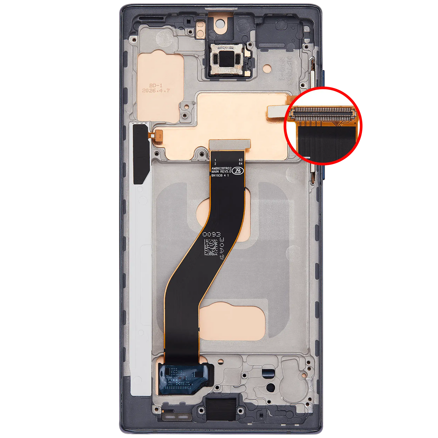 LCD Assembly With Frame (Without FingerPrint Sensor) For Samsung Galaxy Note 10 (US & International)(Aftermarket: Incell)(Aura Black)