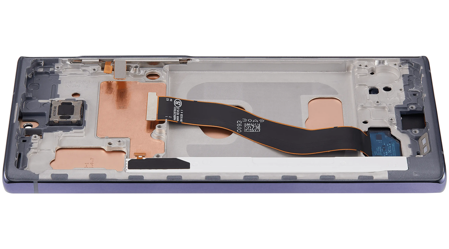 LCD Assembly With Frame (Without FingerPrint Sensor) For Samsung Galaxy Note 10 (US & International)(Aftermarket: Incell)(Aura Black)