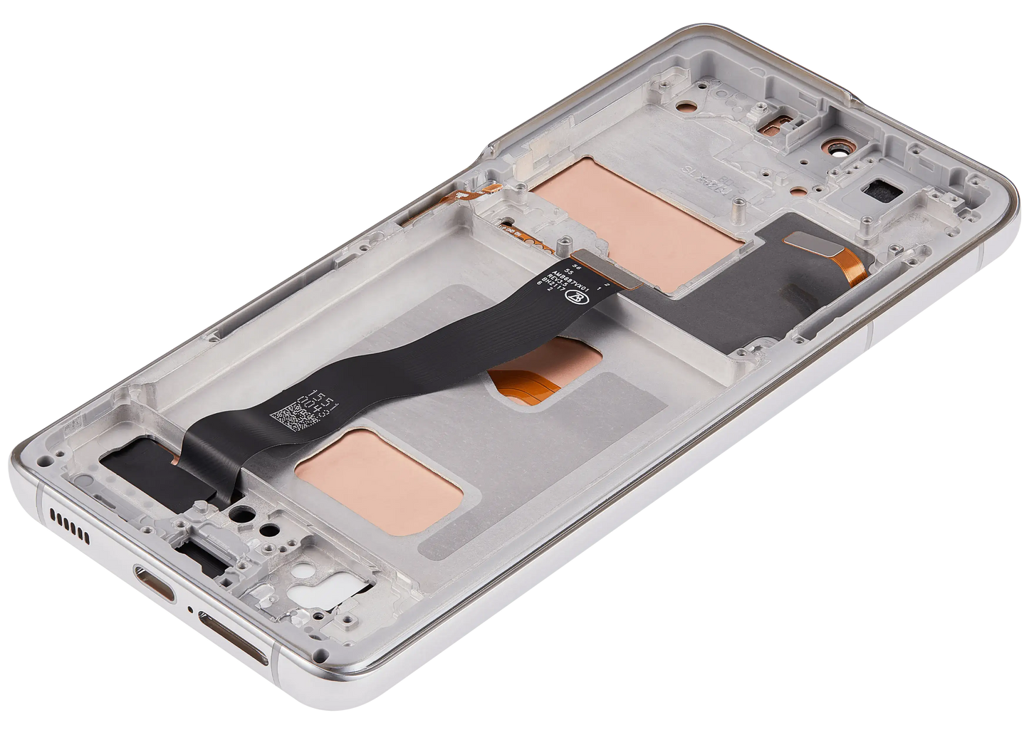 LCD Assembly With Frame (Without FingerPrint Sensor) For Samsung Galaxy S21 Ultra (US & International)(Aftermarket: Incell)(Phantom Silver)
