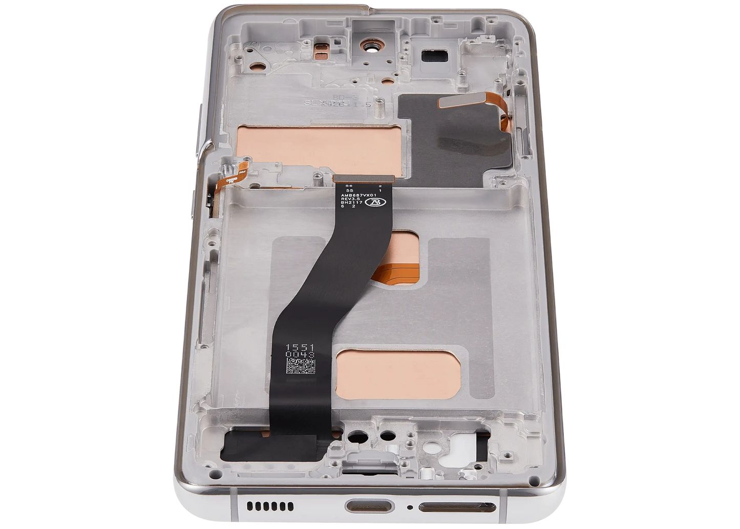 LCD Assembly With Frame (Without FingerPrint Sensor) For Samsung Galaxy S21 Ultra (US & International)(Aftermarket: Incell)(Phantom Silver)
